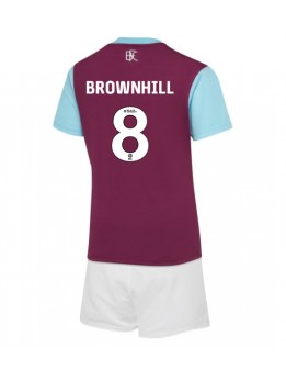 Burnley Josh Brownhill #8 Heimtrikotsatz für Kinder 2024-25 Kurzarm (+ Kurze Hosen)